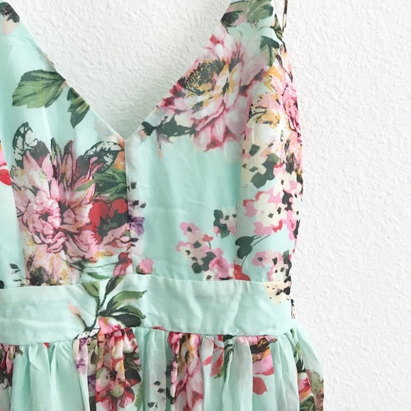 ☀️LAST1️⃣//MINT GREEN FLORAL DRESS - Picture 8 of 14